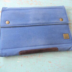 Knomo London Brompton Tech Portfolio stylish folding work folio organizer BLUE